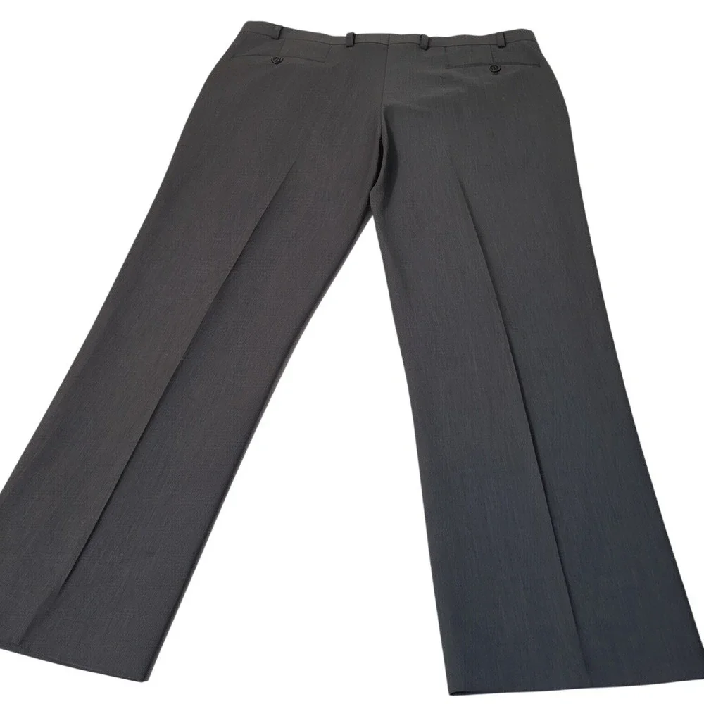Brooks Brothers Dress Pants Men 38x30 Grey Madison Fit Flat Front Trousers
